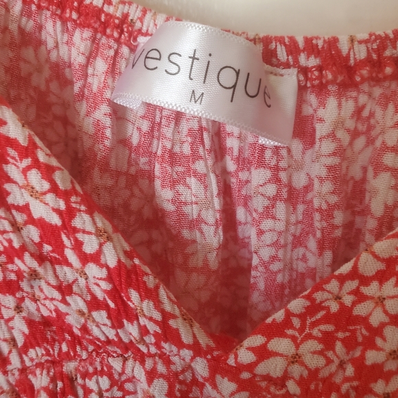 Vestique Miss Independent Red and White Floral Dress. - Picture 5 of 14